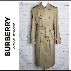 VINTAGE BURBERRY TRENCH COAT + Wool Lining Men 42L